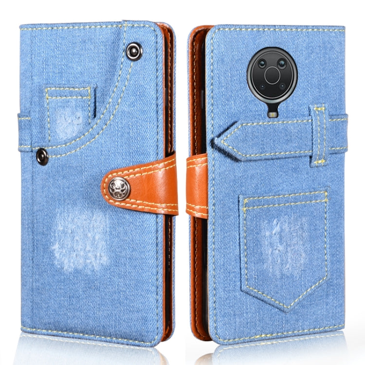 For Nokia G20 Denim Horizontal Flip Leather Case with Holder & Card Slot & Wallet