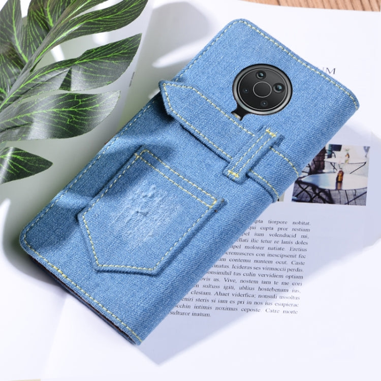For Nokia G20 Denim Horizontal Flip Leather Case with Holder & Card Slot & Wallet