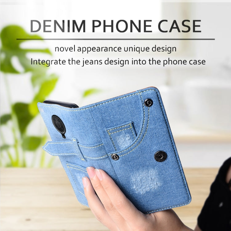 For Nokia G20 Denim Horizontal Flip Leather Case with Holder & Card Slot & Wallet