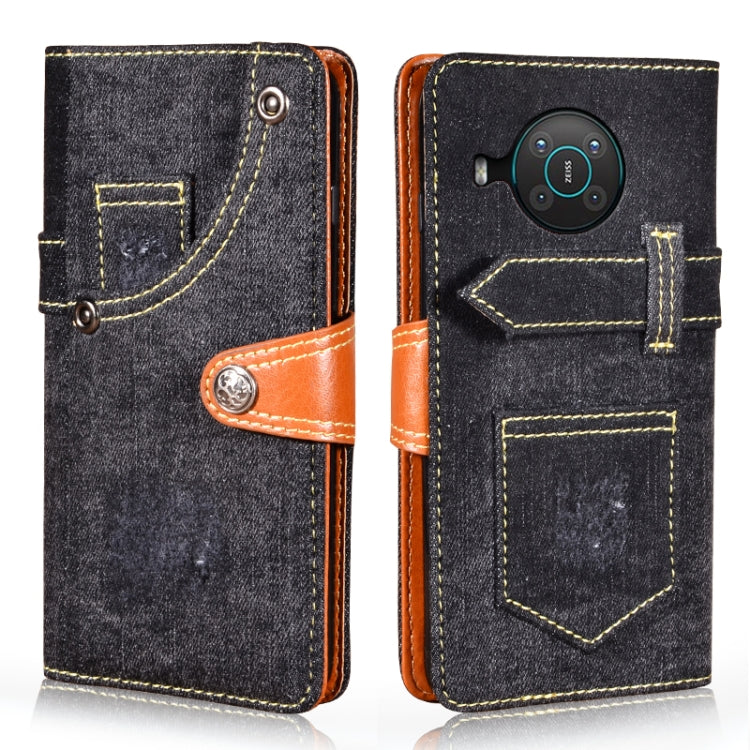 For Nokia X10 / X20 Denim Horizontal Flip Leather Case with Holder & Card Slot & Wallet