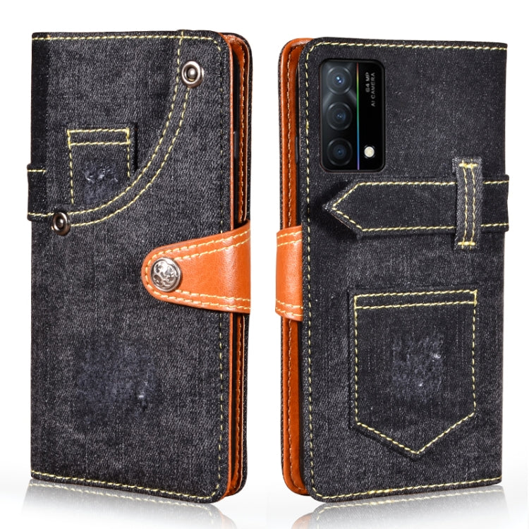 For OPPO K9 5G Denim Horizontal Flip Leather Case with Holder & Card Slot & Wallet