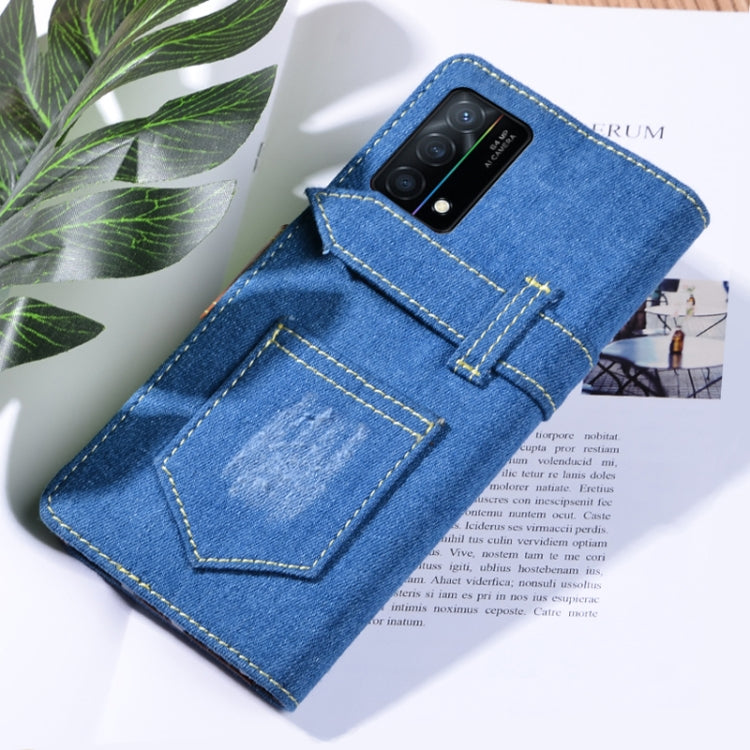 For OPPO K9 5G Denim Horizontal Flip Leather Case with Holder & Card Slot & Wallet