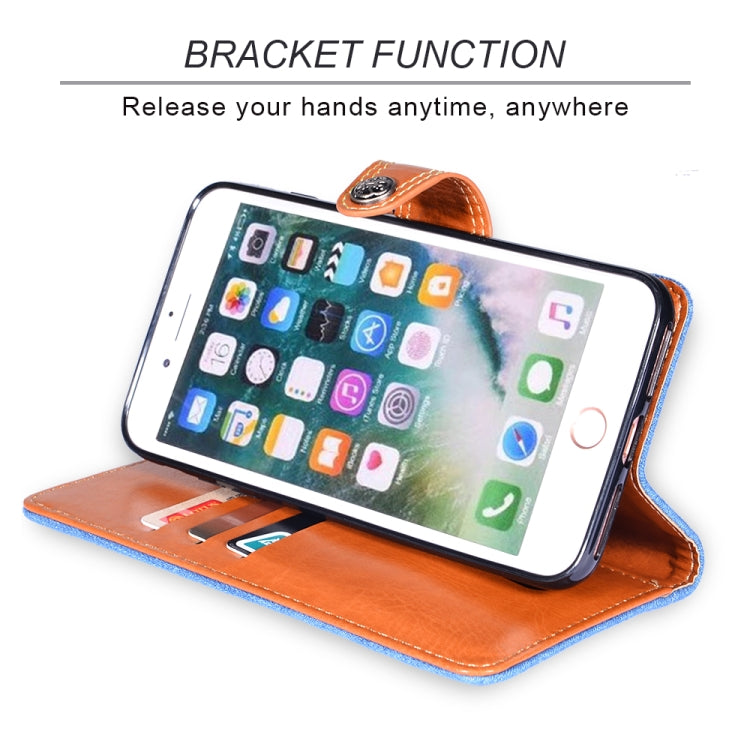 For OPPO K9 5G Denim Horizontal Flip Leather Case with Holder & Card Slot & Wallet