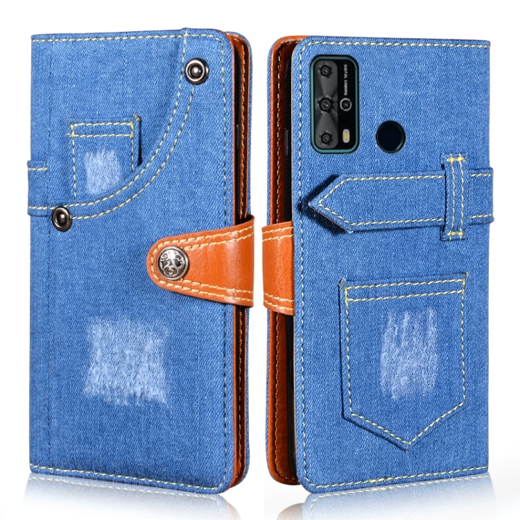 For Oukitel C23 Pro Denim Horizontal Flip Leather Case with Holder & Card Slot & Wallet