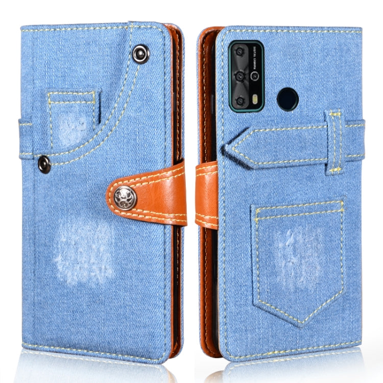 For Oukitel C23 Pro Denim Horizontal Flip Leather Case with Holder & Card Slot & Wallet