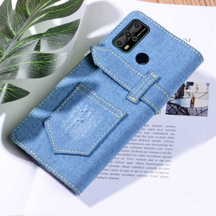 For Oukitel C23 Pro Denim Horizontal Flip Leather Case with Holder & Card Slot & Wallet