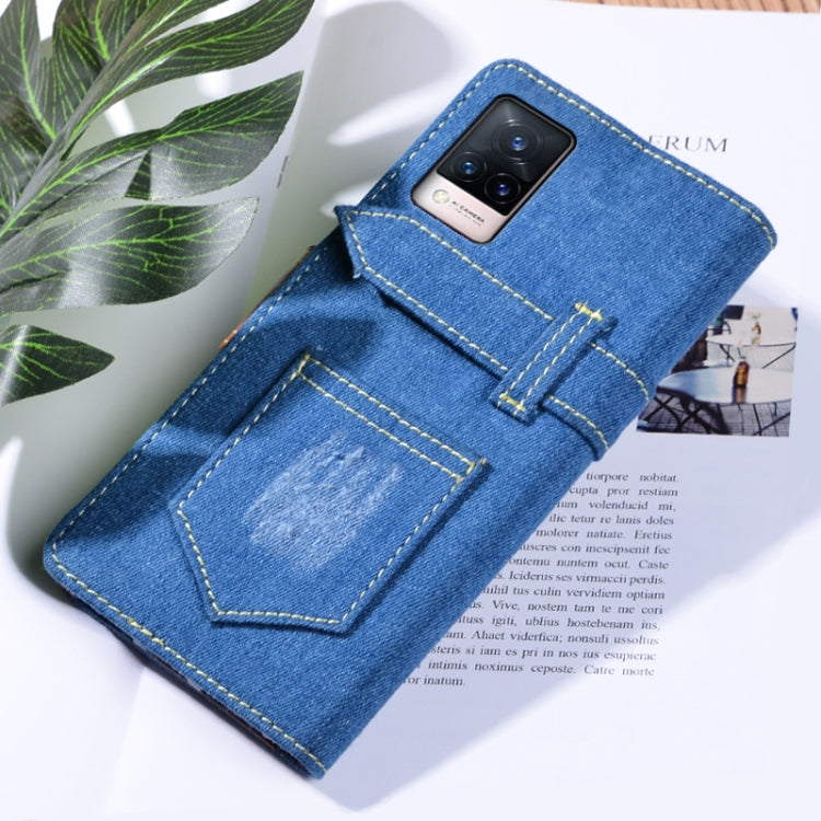For vivo V21 5G / 4G Denim Horizontal Flip Leather Case with Holder & Card Slot & Wallet
