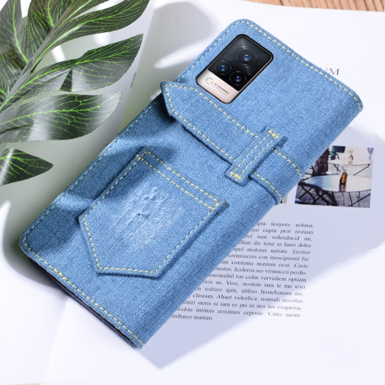For vivo V21 5G / 4G Denim Horizontal Flip Leather Case with Holder & Card Slot & Wallet