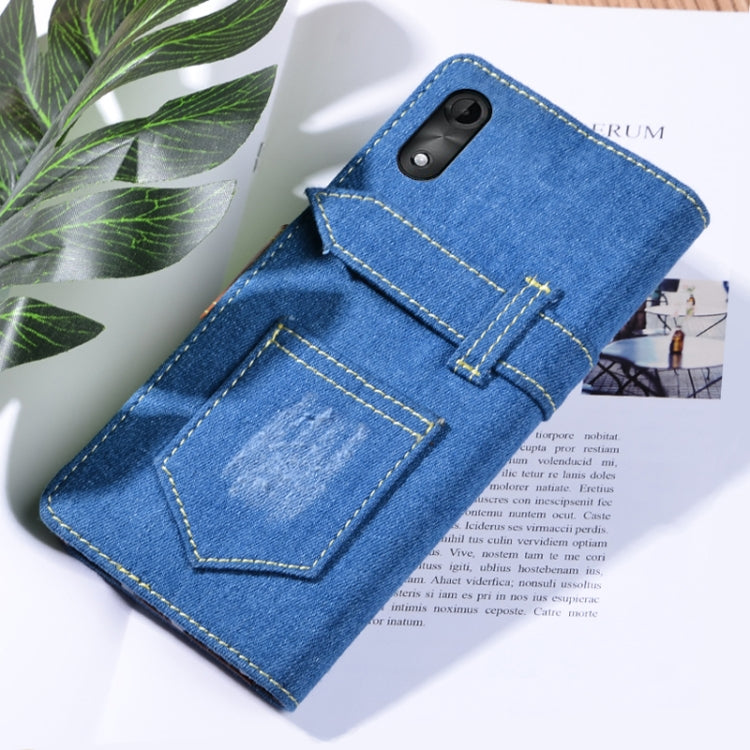 For Wiko Y51 Denim Horizontal Flip Leather Case with Holder & Card Slot & Wallet