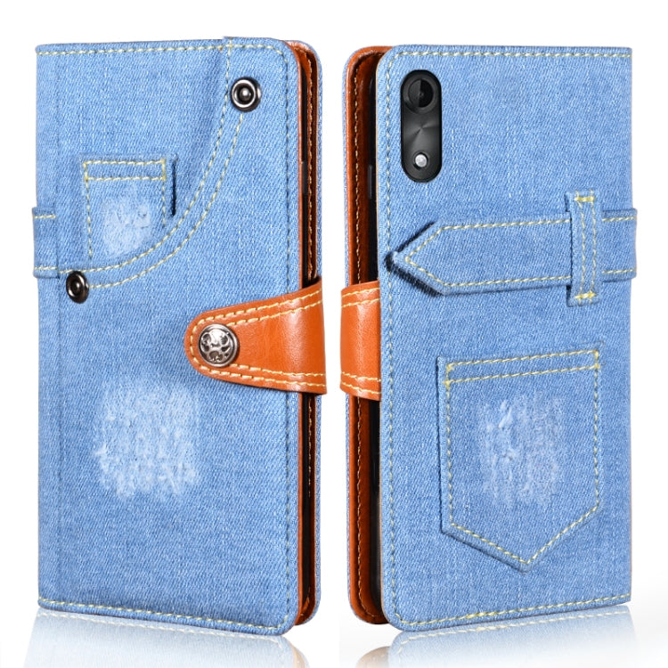For Wiko Y51 Denim Horizontal Flip Leather Case with Holder & Card Slot & Wallet