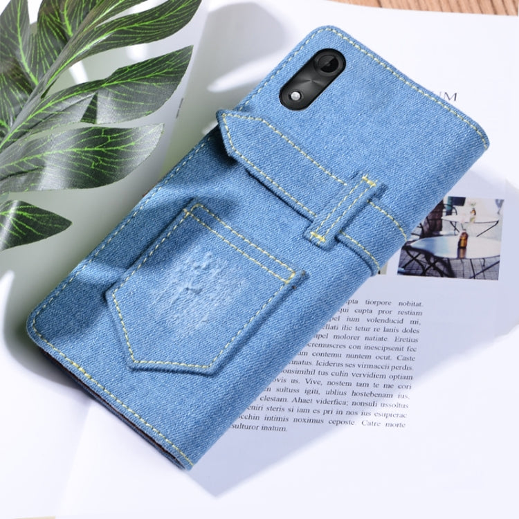 For Wiko Y51 Denim Horizontal Flip Leather Case with Holder & Card Slot & Wallet
