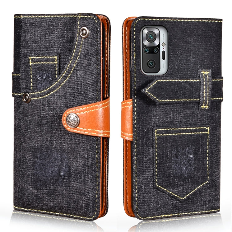 For Xiaomi Redmi Note 10 Pro 5G Denim Horizontal Flip Leather Case with Holder & Card Slot & Wallet