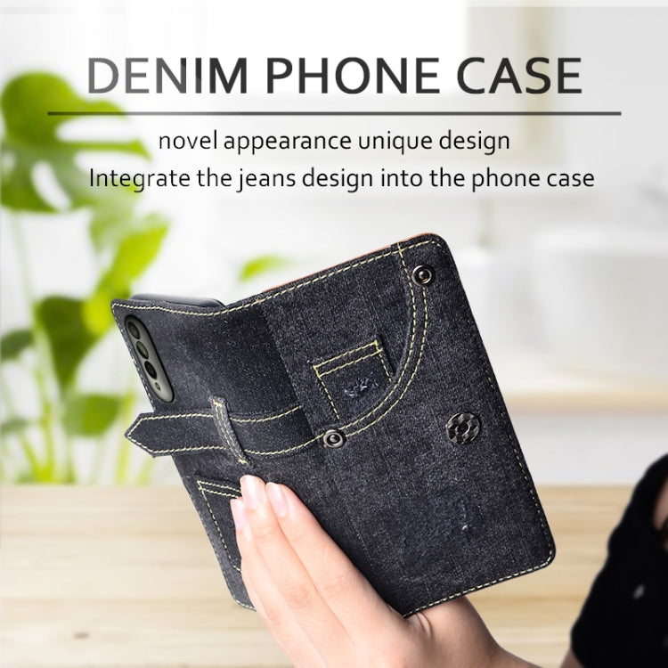 For Honor X20 SE Denim Horizontal Flip Leather Case with Holder & Card Slot & Wallet