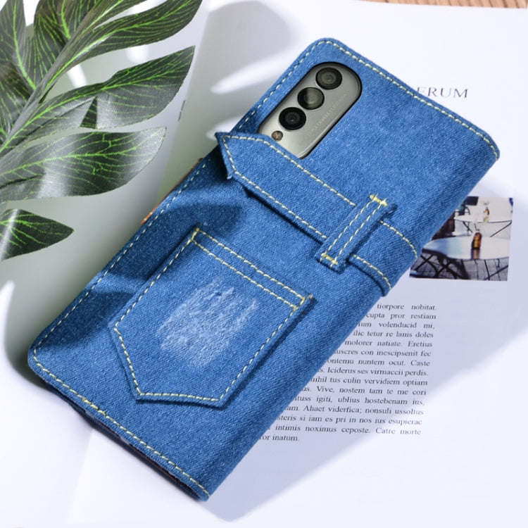 For Honor X20 SE Denim Horizontal Flip Leather Case with Holder & Card Slot & Wallet