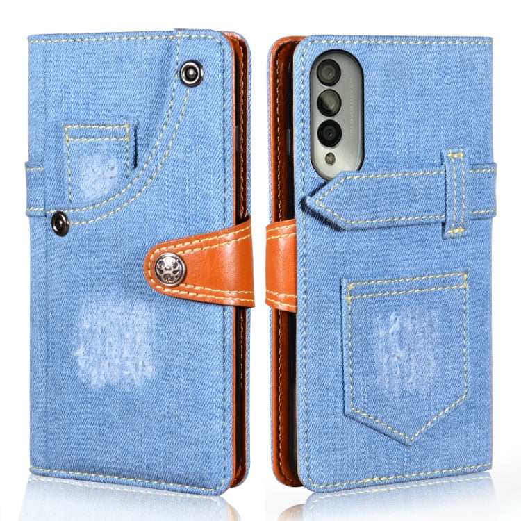 For Honor X20 SE Denim Horizontal Flip Leather Case with Holder & Card Slot & Wallet