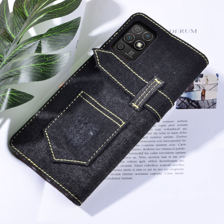 For Honor Play 5T Youth Denim Horizontal Flip Leather Case with Holder & Card Slot & Wallet