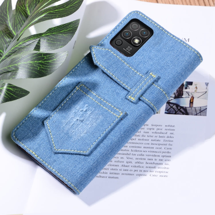 For Honor Play 5T Youth Denim Horizontal Flip Leather Case with Holder & Card Slot & Wallet