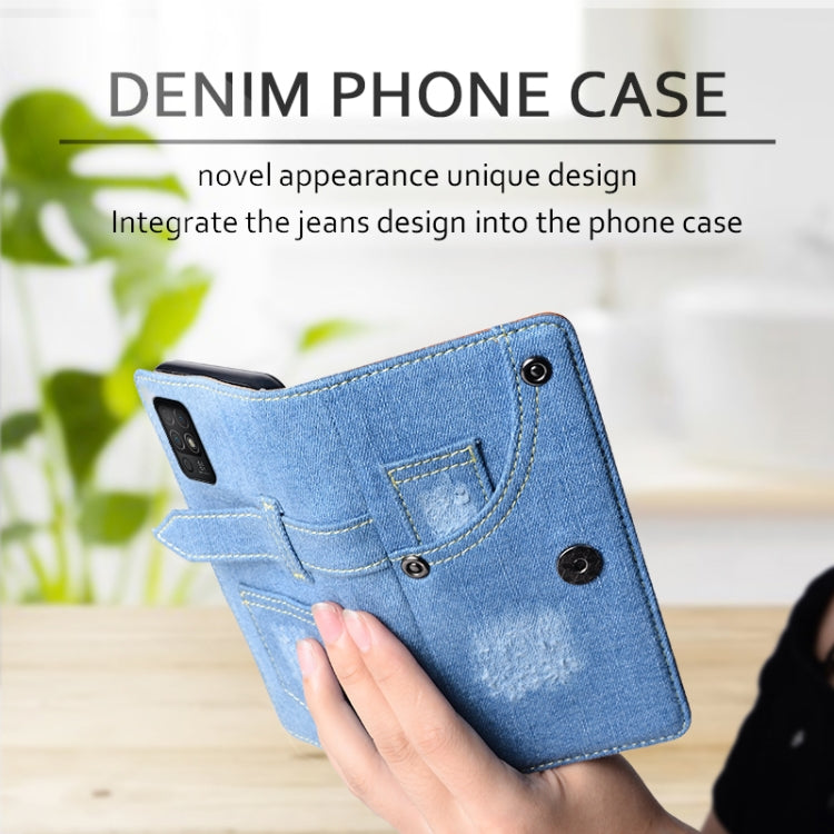 For Honor Play 5T Youth Denim Horizontal Flip Leather Case with Holder & Card Slot & Wallet
