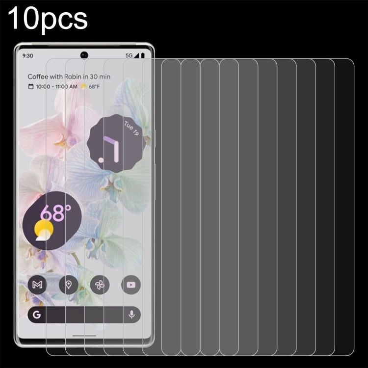 For Google Pixel 6 Pro 10 PCS 0.26mm 9H 2.5D Tempered Glass Film