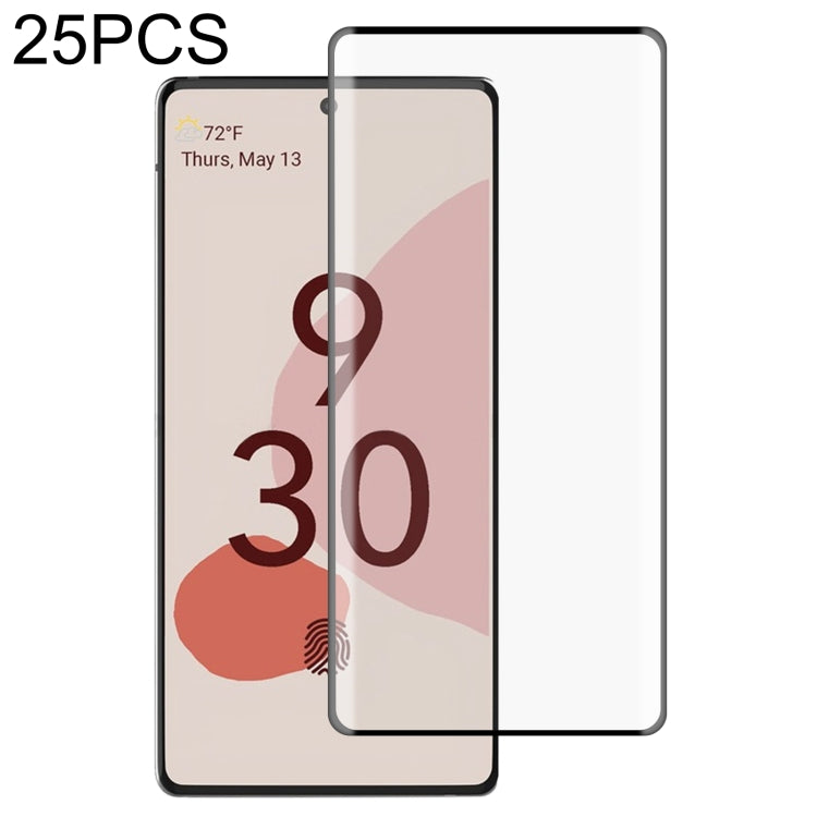 For Google Pixel 6 25 PCS Full Glue Full Screen Tempered Glass Film