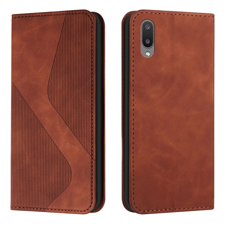 For Samsung Galaxy A02 Skin Feel Magnetic S-type Solid Color Horizontal Flip Leather Case with Holder & Card Slot & Wallet