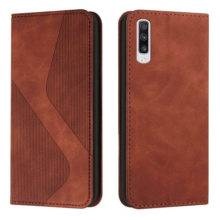 For Samsung Galaxy A50 / A30s / A50s Skin Feel Magnetic S-type Solid Color Horizontal Flip Leather Case with Holder & Card Slot & Wallet