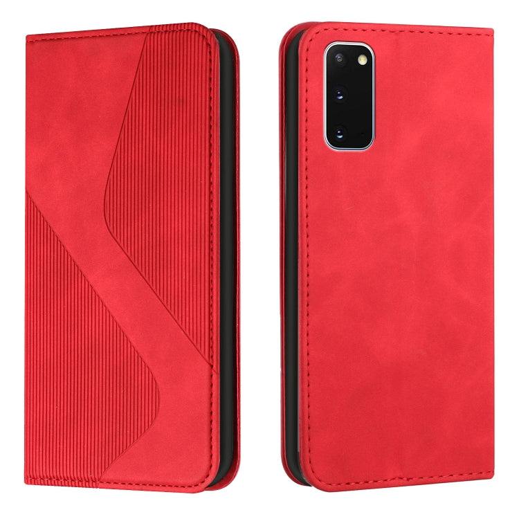For Samsung Galaxy S20 Skin Feel Magnetic S-type Solid Color Horizontal Flip Leather Case with Holder & Card Slot & Wallet