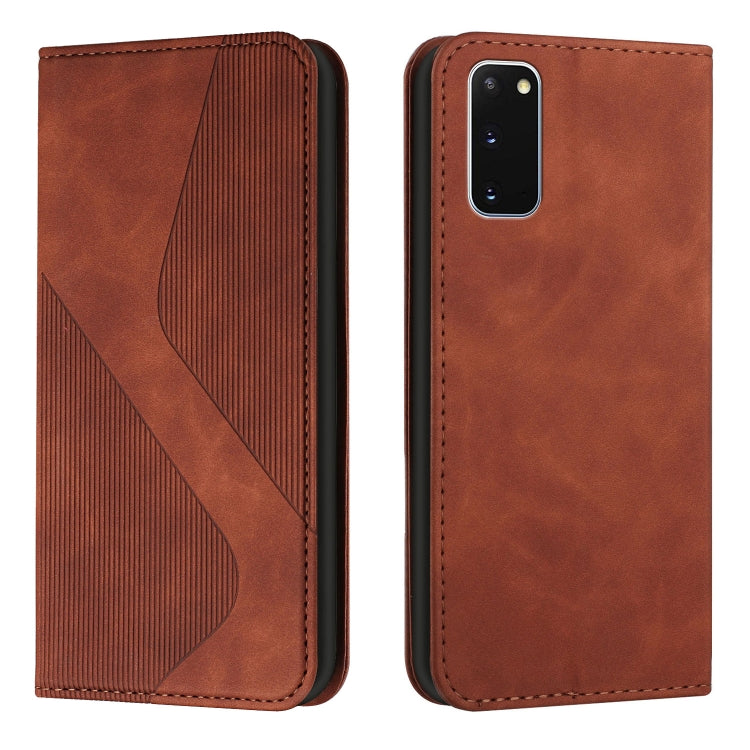 For Samsung Galaxy S20 Skin Feel Magnetic S-type Solid Color Horizontal Flip Leather Case with Holder & Card Slot & Wallet
