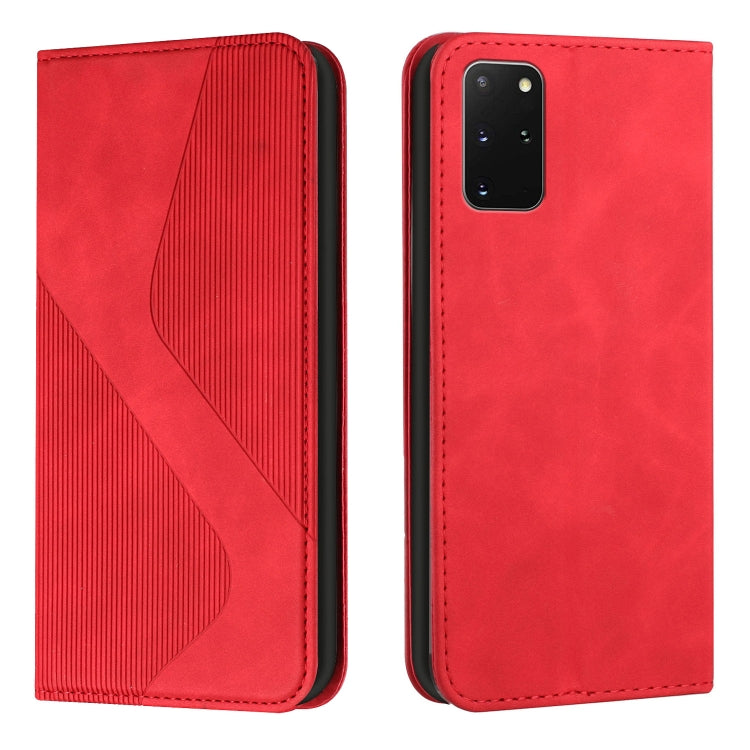 For Samsung Galaxy S20+ Skin Feel Magnetic S-type Solid Color Horizontal Flip Leather Case with Holder & Card Slot & Wallet
