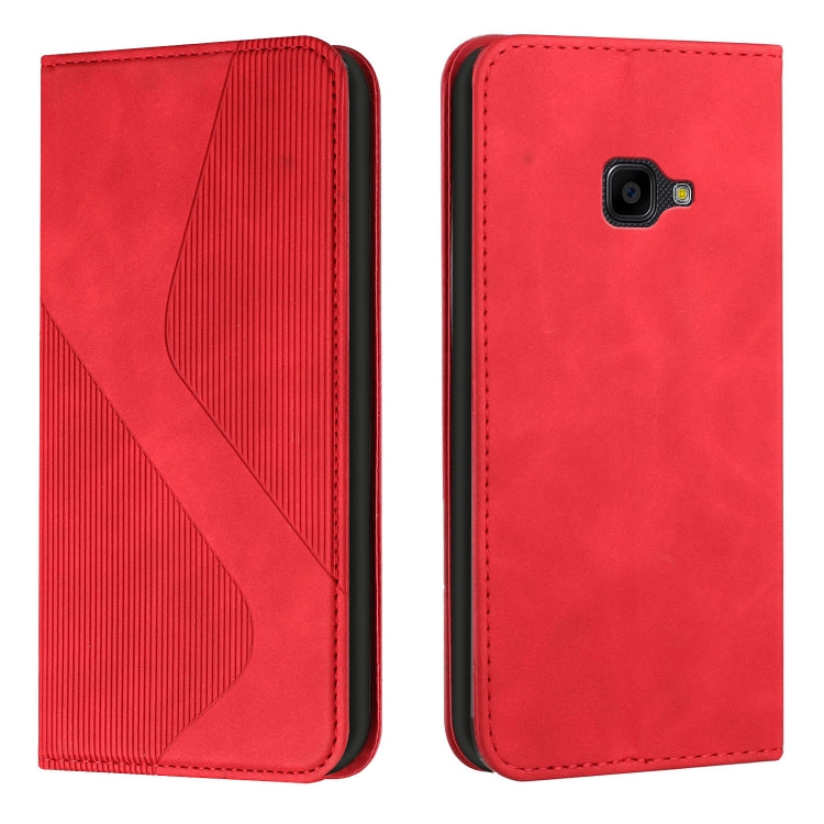 For Samsung Galaxy Xcover 4s / 4 Skin Feel Magnetic S-type Solid Color Horizontal Flip Leather Case with Holder & Card Slot & Wallet