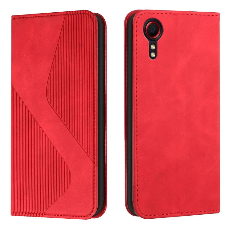 For Samsung Galaxy Xcover 5 Skin Feel Magnetic S-type Solid Color Horizontal Flip Leather Case with Holder & Card Slot & Wallet
