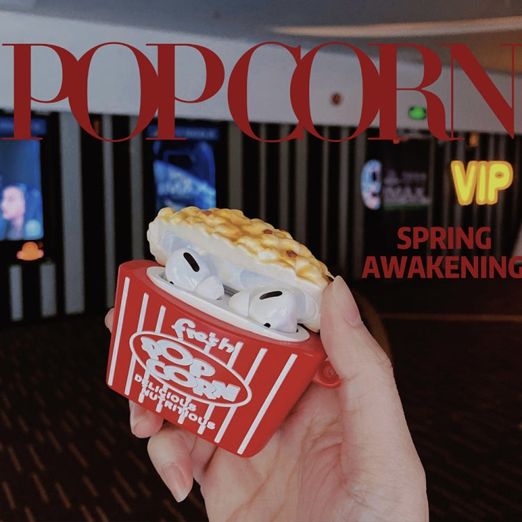 Popcorn Shape Silicone Wireless Earphone Protective Case For AirPods 1 / 2