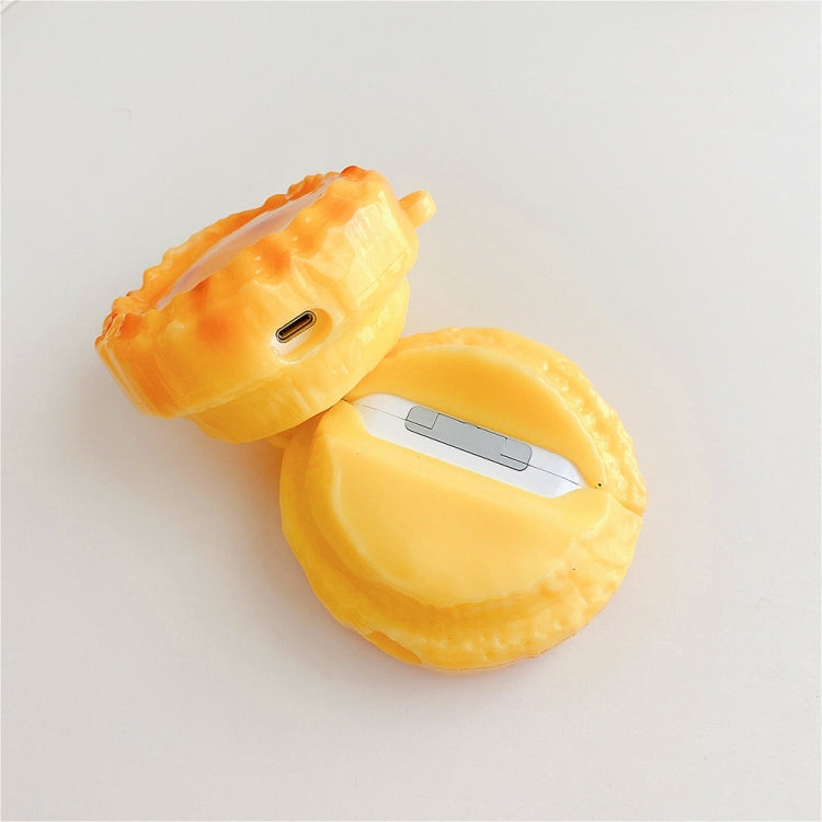 Egg Tart Shape Silicone Wireless Earphone Protective Case For AirPods 1 / 2