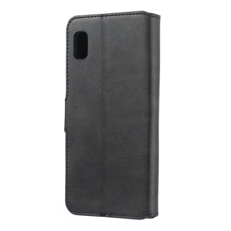 For Galaxy A10e Solid Color Buckle Horizontal Flip Leather Case with Wallet & Holder & Card Slots