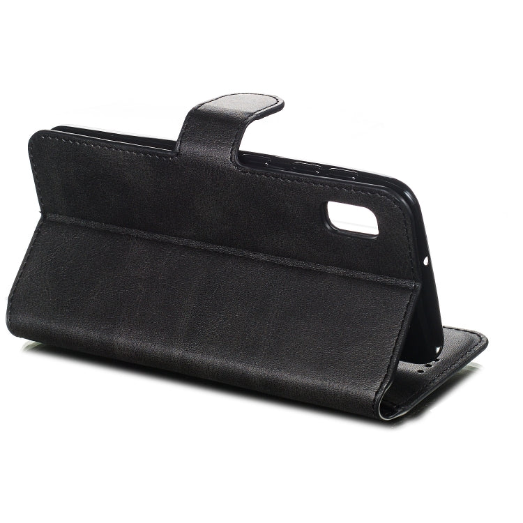 For Galaxy A10e Solid Color Buckle Horizontal Flip Leather Case with Wallet & Holder & Card Slots