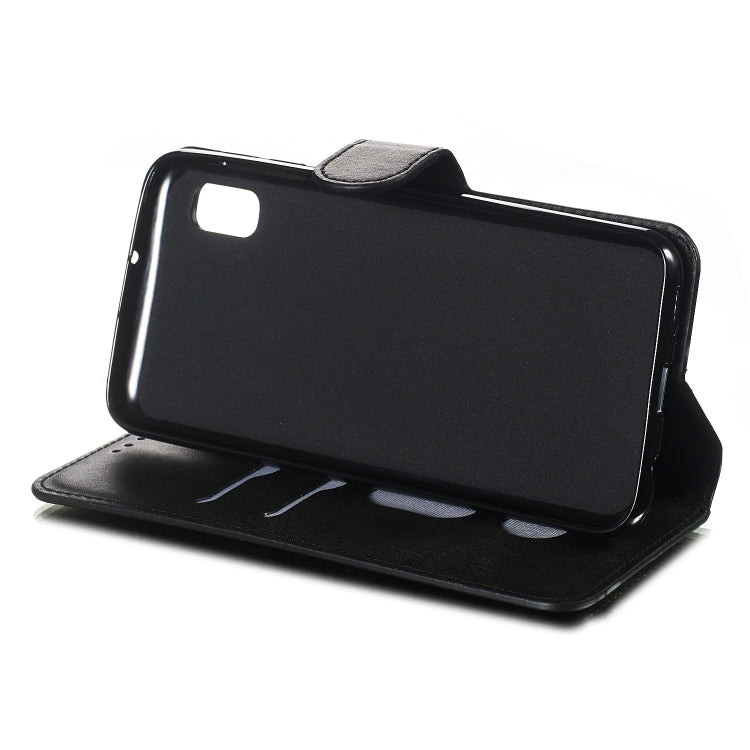 For Galaxy A10e Solid Color Buckle Horizontal Flip Leather Case with Wallet & Holder & Card Slots