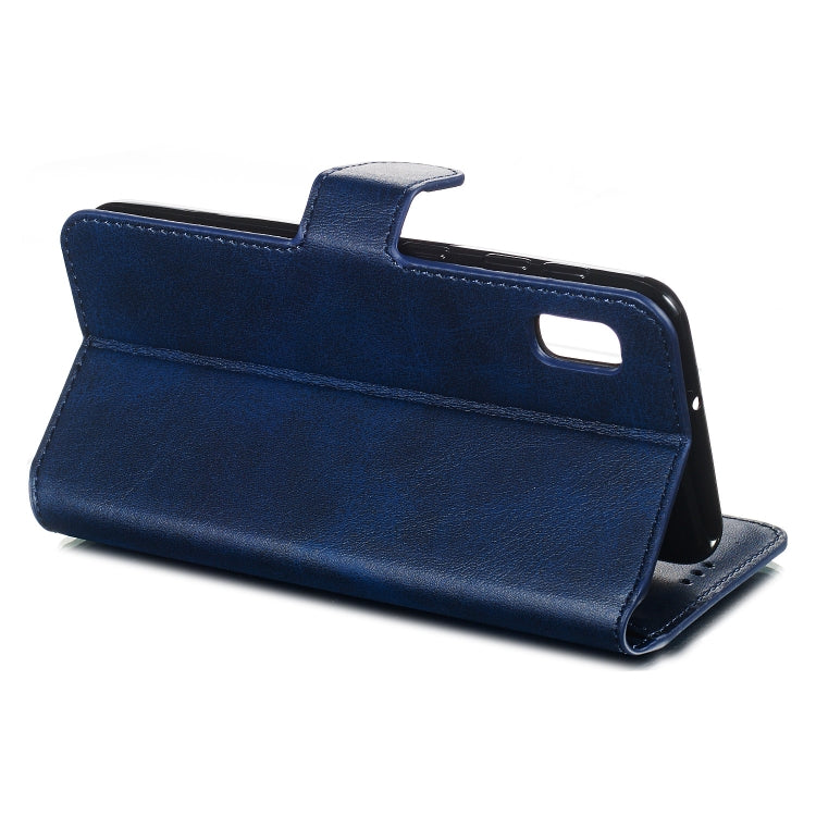 For Galaxy A10e Solid Color Buckle Horizontal Flip Leather Case with Wallet & Holder & Card Slots
