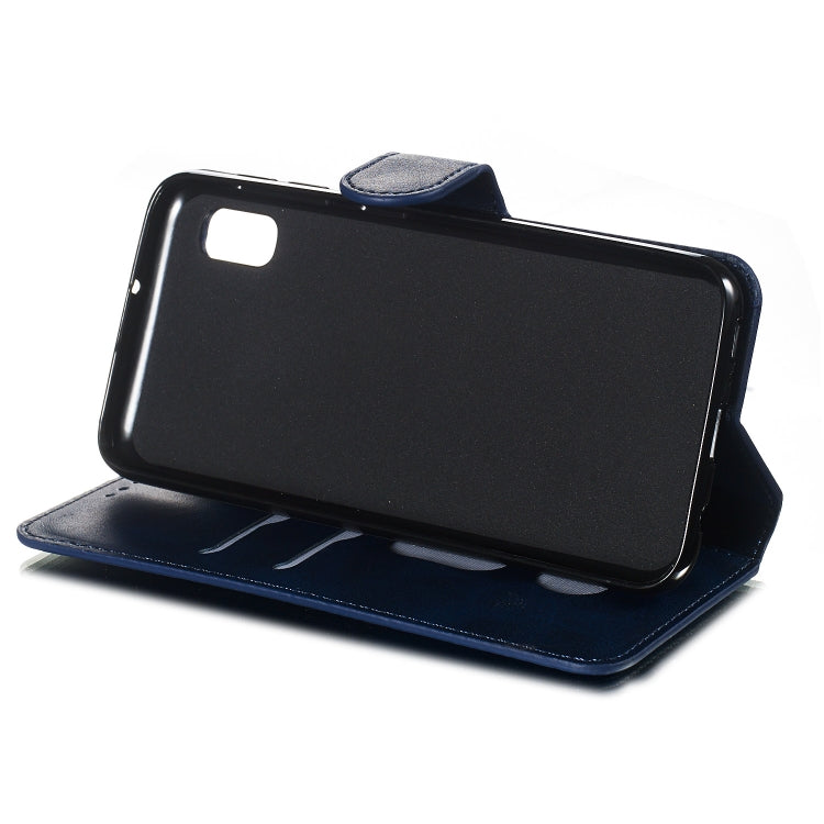 For Galaxy A10e Solid Color Buckle Horizontal Flip Leather Case with Wallet & Holder & Card Slots