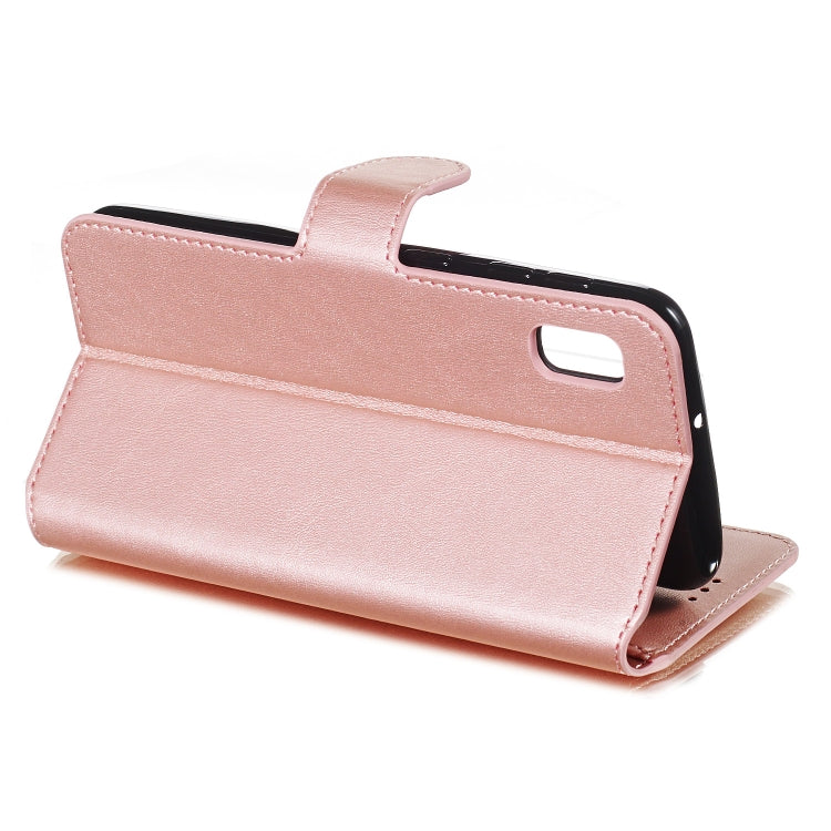 For Galaxy A10e Solid Color Buckle Horizontal Flip Leather Case with Wallet & Holder & Card Slots