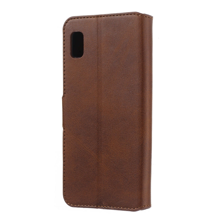 For Galaxy A10e Solid Color Buckle Horizontal Flip Leather Case with Wallet & Holder & Card Slots