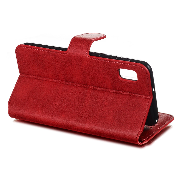 For Galaxy A10e Solid Color Buckle Horizontal Flip Leather Case with Wallet & Holder & Card Slots