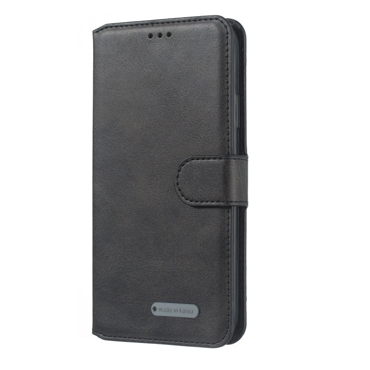 For Galaxy A20e Solid Color Buckle Horizontal Flip Leather Case with Wallet & Holder & Card Slots