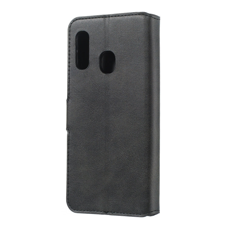 For Galaxy A20e Solid Color Buckle Horizontal Flip Leather Case with Wallet & Holder & Card Slots