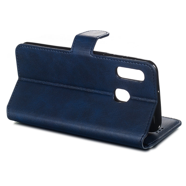 For Galaxy A20e Solid Color Buckle Horizontal Flip Leather Case with Wallet & Holder & Card Slots