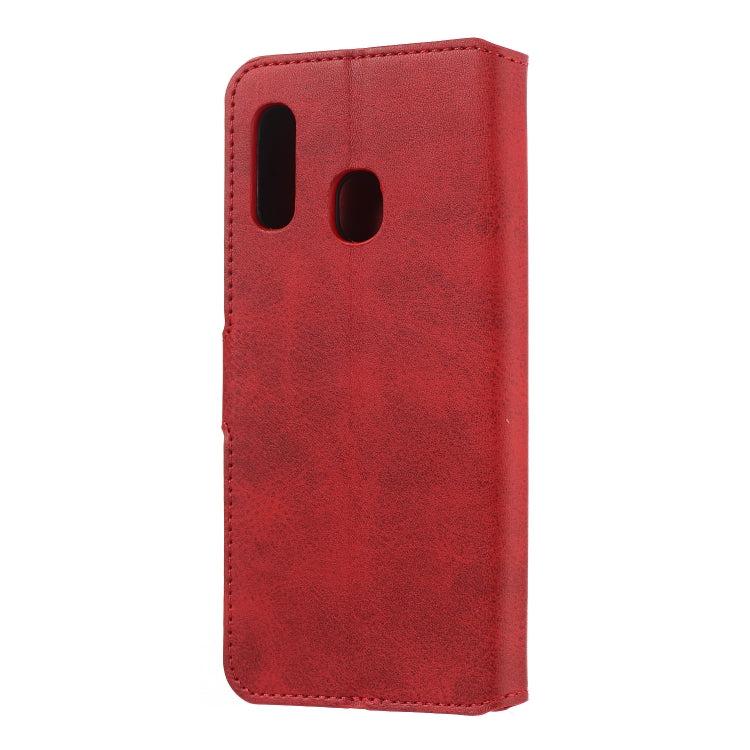 For Galaxy A20e Solid Color Buckle Horizontal Flip Leather Case with Wallet & Holder & Card Slots