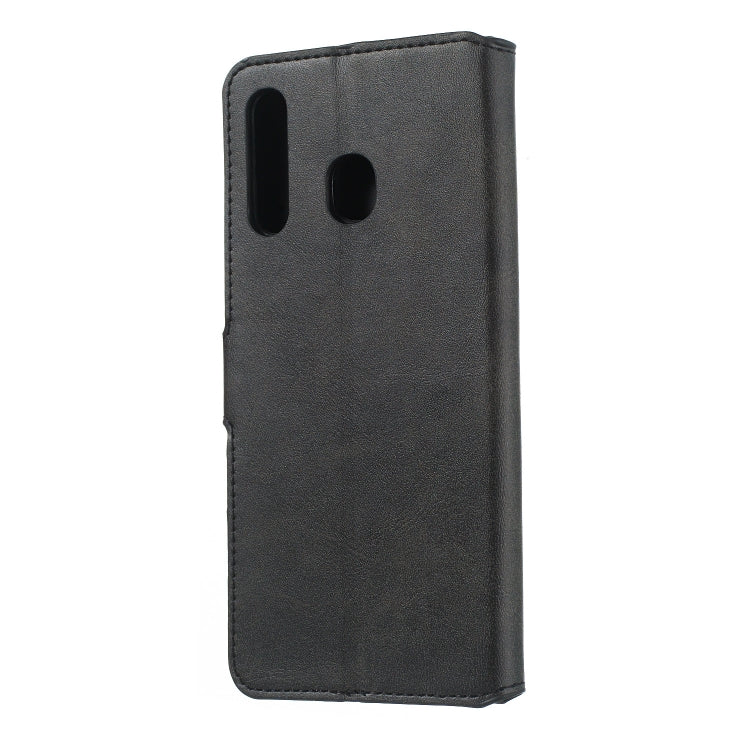 For Galaxy A20 / A30 Solid Color Buckle Horizontal Flip Leather Case with Wallet & Holder & Card Slots