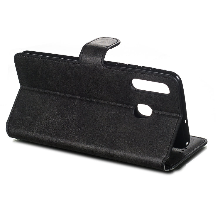 For Galaxy A20 / A30 Solid Color Buckle Horizontal Flip Leather Case with Wallet & Holder & Card Slots
