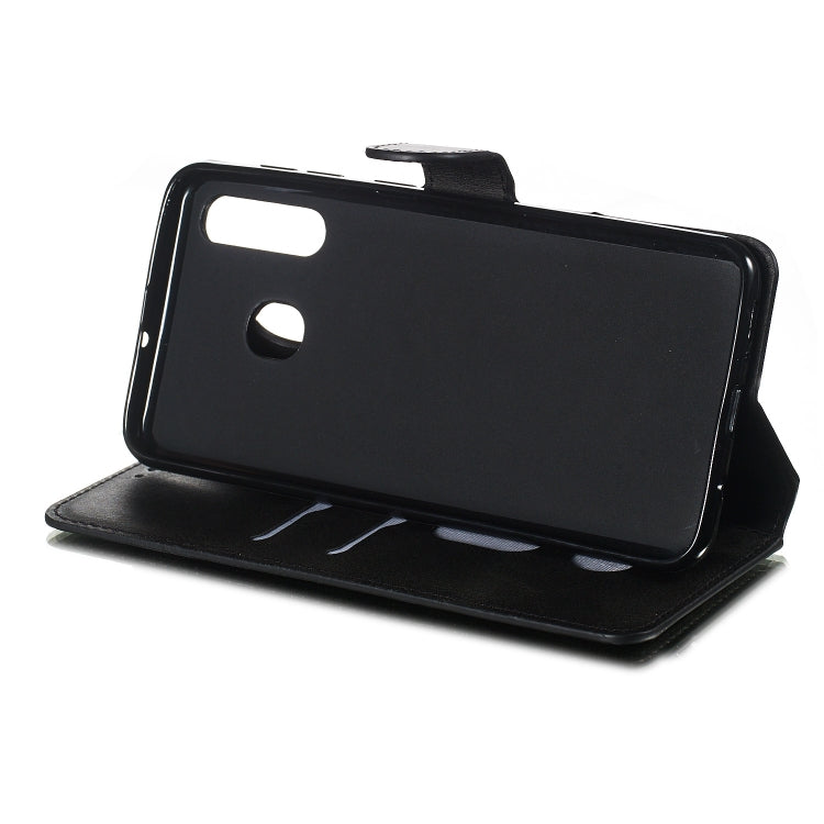 For Galaxy A20 / A30 Solid Color Buckle Horizontal Flip Leather Case with Wallet & Holder & Card Slots