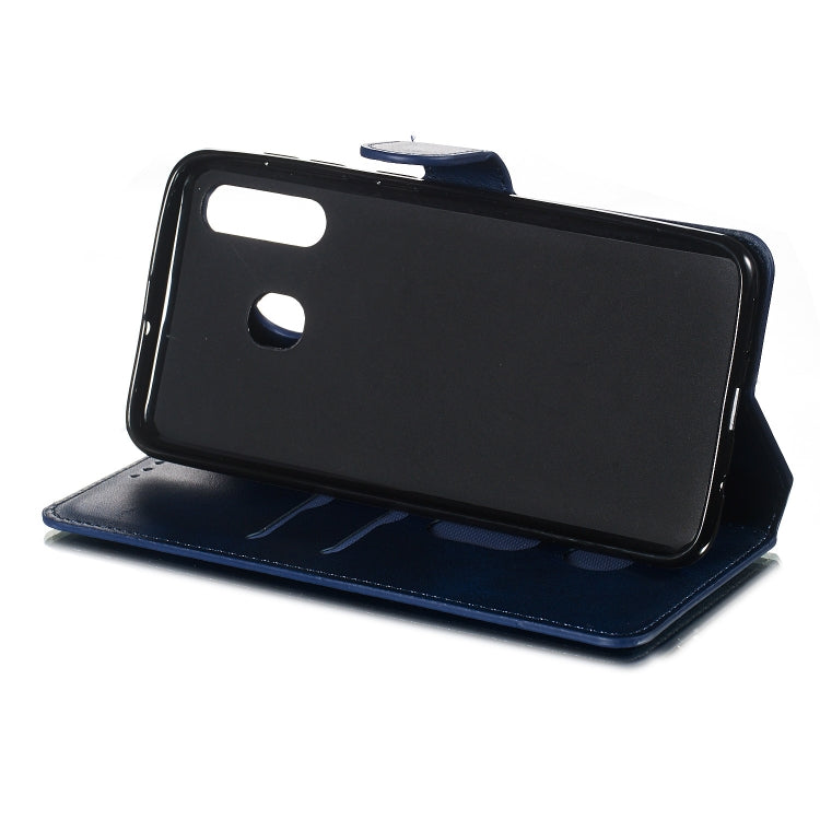 For Galaxy A20 / A30 Solid Color Buckle Horizontal Flip Leather Case with Wallet & Holder & Card Slots