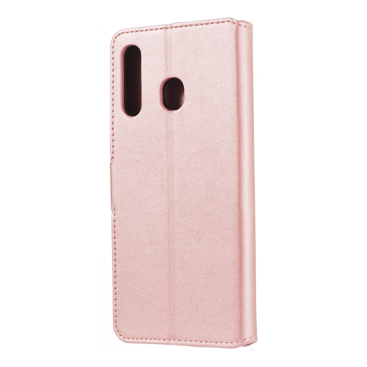 For Galaxy A20 / A30 Solid Color Buckle Horizontal Flip Leather Case with Wallet & Holder & Card Slots